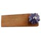 2 Pieces Dark Purple Crackle Ceramic Wooden Door Stopper